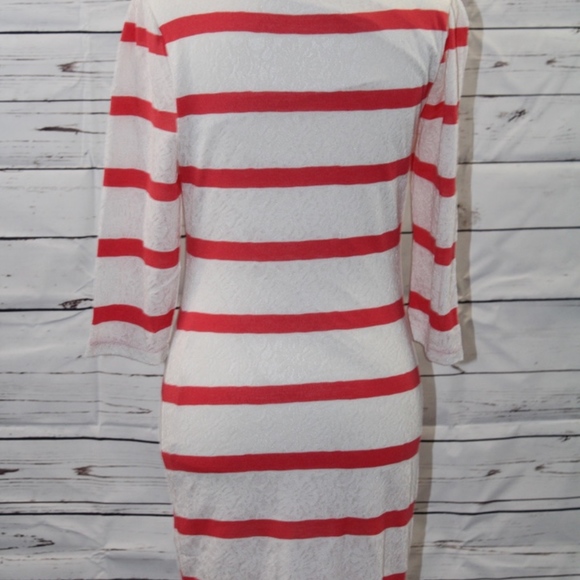 Orange Striped Forever 21 Tight Fit Dress - Picture 3 of 4